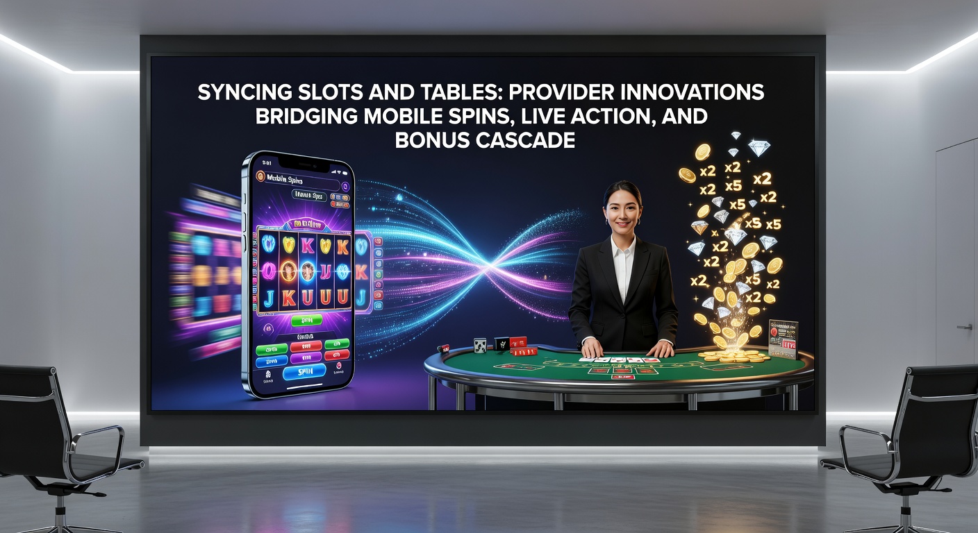 Live-Dealer-Szene mit integrierten Slot-Boni und mobilen Sync-Elementen in Aktion